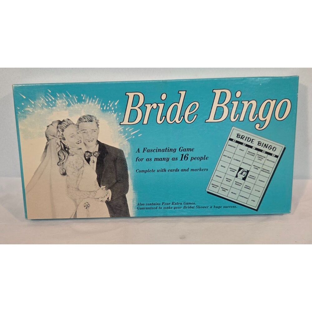 Vintage Bride Bingo Bridal Shower Party Game – Complete Set w/ Cards & Markers